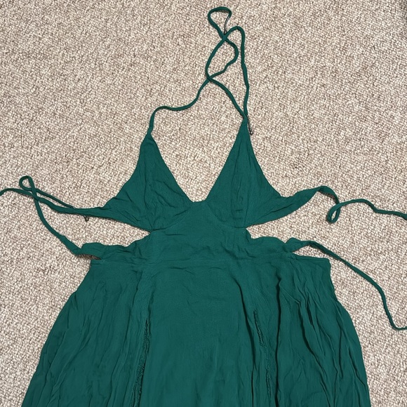 FREE PEOPLE LILLE DRESS XS GREEN - Picture 2 of 7